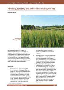 Conserving and enhancing natural beauty - Farming and forestry  Farming, forestry and other land management Introduction  Barley in the