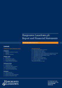 Hargreaves Lansdown plc Report and Financial Statements For the year ended 30 June 2012