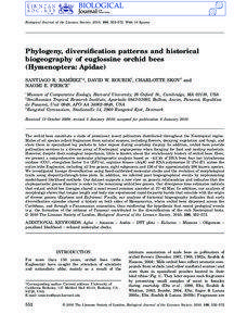 Biological Journal of the Linnean Society, 2010, 100, 552–572. With 10 figures  Phylogeny, diversification patterns and historical