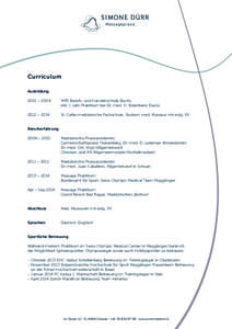 Curriculum Ausbildung 2001 – 2004 MPA Berufs- und Handelsschule Buchs