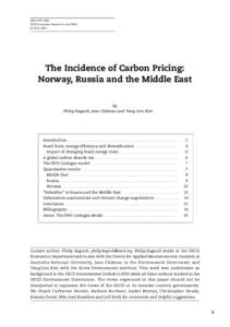 ISSN[removed]OECD Economic Studies No. 44, 2008/1 © OECD 2008 The Incidence of Carbon Pricing: Norway, Russia and the Middle East