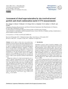 Atmos. Meas. Tech., 7, 2615–2629, 2014 www.atmos-meas-tech.net[removed]doi:[removed]amt[removed] © Author(s[removed]CC Attribution 3.0 License.  Assessment of cloud supersaturation by size-resolved aerosol