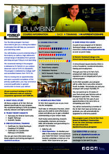 PLUMBING  COURSE INFORMATION | COURSE INFORMATION