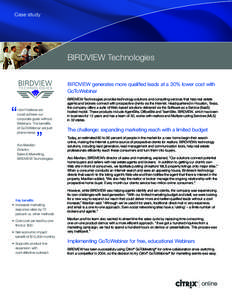 Case study  McKesson Pharmacy Systems BIRDVIEW Technologies