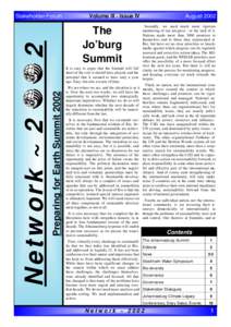 Stakeholder-Forum  August 2002 Secondly, we need much more rigorous monitoring of our progress - or the lack of it.