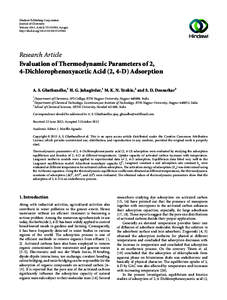 Adsorption / Activated carbon / Desorption / Sorption isotherm / Langmuir equation / Catalysis / Freundlich equation / Supercritical adsorption / Chemistry / Physical chemistry / Surface chemistry