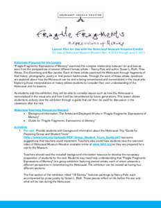 Microsoft Word - Lesson Plan for Fragile Fragments.doc