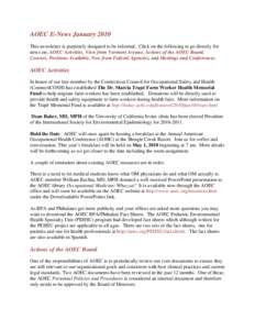 Industrial hygiene / Health sciences / Occupational hygiene / Occupational health nursing / John Howard / Health education / National Institute for Occupational Safety and Health / Professional degrees of public health / Concentra / Health / Occupational safety and health / Medicine