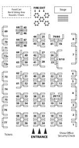 Food Cart Bar & Sitting Area Rounds / Chairs 69