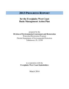 2013 PROGRESS REPORT for the Everglades West Coast Basin Management Action Plan
