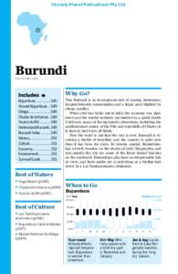 ©Lonely Planet Publications Pty Ltd  Burundi POP 10.5 MILLION  Why Go?