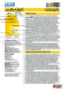 Northern Territory Government Investment Attraction Factsheet – KGL Resources Jervois Project