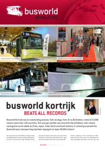 busworld NEWSLETTER Busworld is famous for amusing local musicians.  The TX16 Alicron from the new Van Hool range.