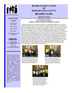 BOARD OF EDUCATION OF DORCHESTER COUNTY Every Child A Success!  BOARD CLIPS