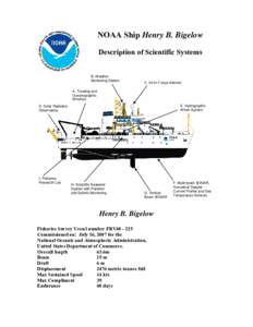 NOAA Ship Henry B. Bigelow Description of Scientific Systems B. Weather Monitoring Station  C. 24 hr-7 days Internet