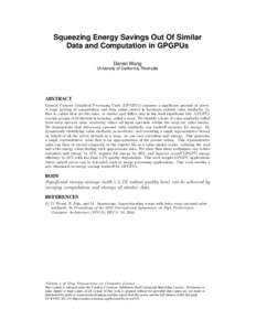 Computing / Parallel computing / Computer architecture / Graphics hardware / Computational science / General-purpose computing on graphics processing units / Video game development / Operand / Computer engineering