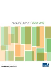 ANNUAL REPORT[removed]  STATE SERVICES AUTHORITY Our Vision  Professional integrity: