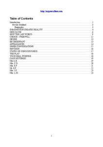 http://mypowerlines.com  Table of Contents