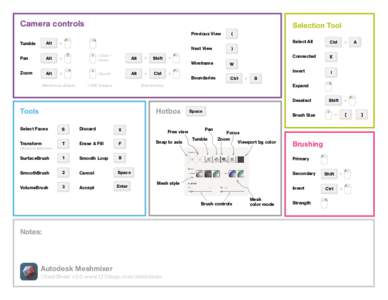 Camera controls  Selection Tool Previous View  Tumble
