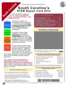 South Carolina’s  STEM Report Card 2014 There’s bipartisan consensus: the U.S. needs to live within its