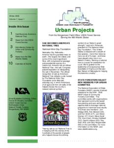 Urban Projects Newsletter