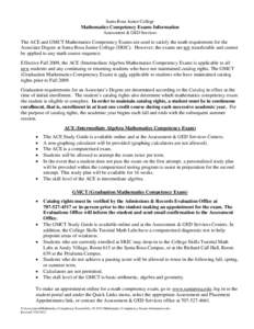 Microsoft Word - July[removed]Mathematics Competency Exams Information.doc