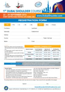 REGISTRATION FORM Title Prof.  Dr.