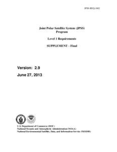 JPSS-REQ[removed]Joint Polar Satellite System (JPSS) Program Level 1 Requirements SUPPLEMENT - Final