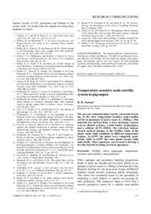 RESEARCH COMMUNICATIONS indirect control of CO2 production and linkage to the carbon cycle, we would study the rapidly occurring silica depletion in nature. 1. Tréguer, P. J. and De La Rocha, C. L., The world ocean sili