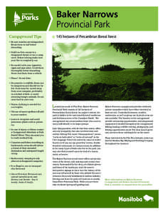 s  Campground Tips Baker Narrows Provincial Park