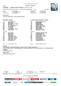 First Stage - 7_94995_Slovakia_United Arab Emirates_FIFA_Core_FullReport