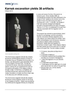 Karnak excavation yields 38 artifacts