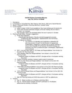 KACHA Bylaws Committee Minutes July 31st, 2012 at 10:00AM[removed].