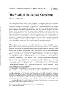 Beijing Consensus / International trade / Washington Consensus / International economics / John Williamson / Barcelona Development Agenda / Joshua Cooper Ramo / Globalization and Its Discontents / Neoliberalism / Macroeconomics / Economic development / Economics