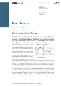 KOF Swiss Economic Institute ETH Zurich WEH D 4 Weinbergstrasse[removed]Zurich, Switzerland Phone +[removed]