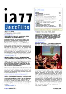 1  IN DIT NUMMER Nieuws Boekbespreking - Jazz: the basics (Jan J. Mulder)