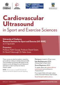 Cardiovascular Ultrasound in Sport and Exercise Sciences University of Canberra Research Institute for Sport and Exercise (UC-RISE)