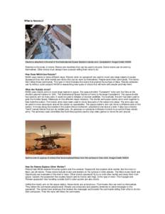 DARPA / Robonaut / Mobile Servicing System / Robotics / Dextre / Robot / International Space Station / Canadarm / NASA robots / Mobile robot