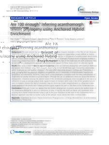 Are 100 enough? Inferring acanthomorph teleost phylogeny using Anchored Hybrid Enrichment