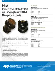 Teledyne RD Instruments Navigation  NEW! Pioneer and Pathfinder Join our Growing Family of DVL
