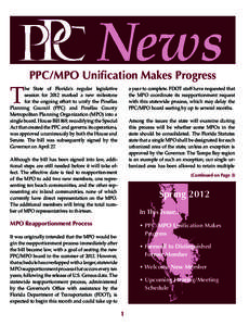 T  News PPC/MPO Unification Makes Progress