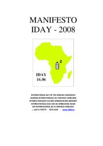 MANIFESTO IDAY[removed]INTERNATIONAL DAY OF THE AFRICAN CHILDHOOD JOURNEE INTERNATIONALE DE L’ENFANCE AFRICAINE INTERNATIONALER TAG DER AFRIKANISCHEN KINDHEIT