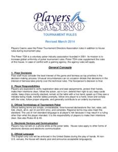 Microsoft Word - Players Casino and TDA rules 2014