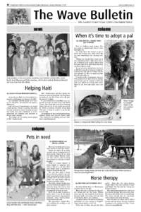 B6 Bridgewater Bulletin and Lunenburg Progress Enterprise, Tuesday, February 2, 2010  www.southshorenow.ca I]ZLVkZ7jaaZi^c Mrs. Landry’s Grade 6 Class, Centre Consolidated School