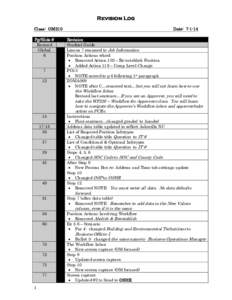 Revision Log Class: OM210 Pg/Slide # Revised Global 6