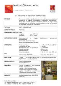 C1 - MACHINE DE TRACTION INSTRON 8561