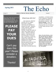 The Echo  Spring 2011 Volume 79