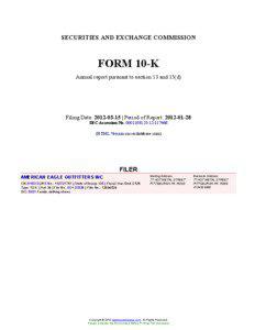 SECURITIES AND EXCHANGE COMMISSION  FORM 10-K