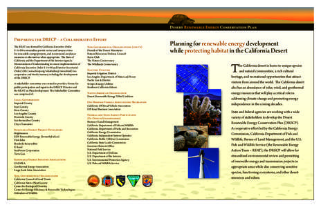 Desert Renewable Energy Conservation Plan  Preparing the DRECP – a Collaborative Effort Local Governments Imperial County