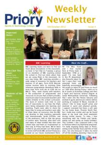 Weekly Newsletter 5th October 2012 Issue 4